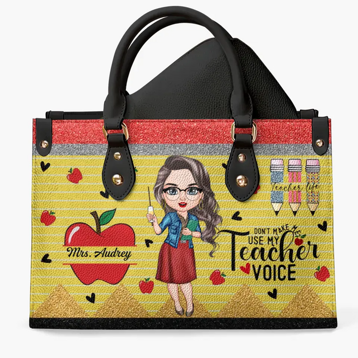 Personalized Custom Leather Bag - Teacher's Day, Birthday Gift For Teacher - Teaching Is My Jam