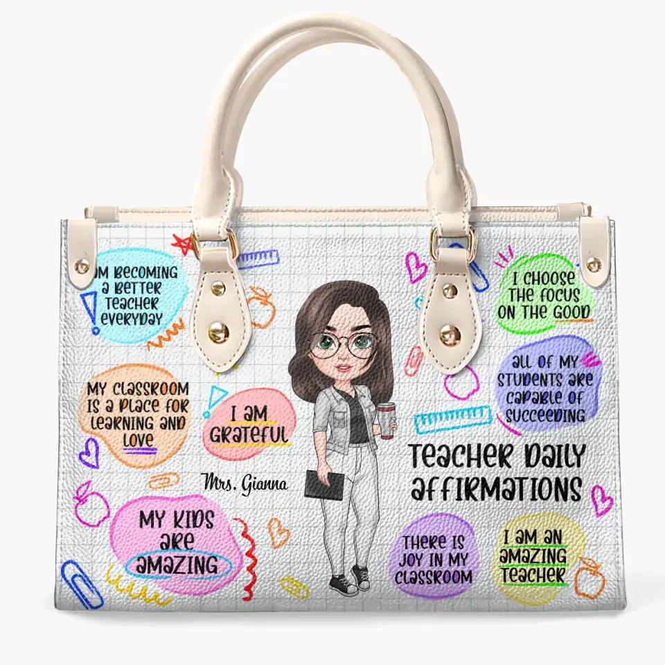 Personalized Leather Bag - Birthday, Teacher's Day Gift For Teacher - I Am An Amazing Teacher ARND005