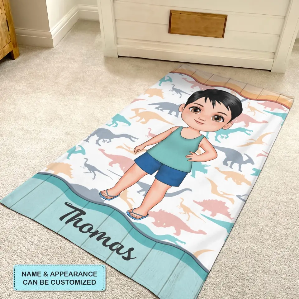 Personalized Childrens Beach Towel - Gift For Kid - Kid On The Beach