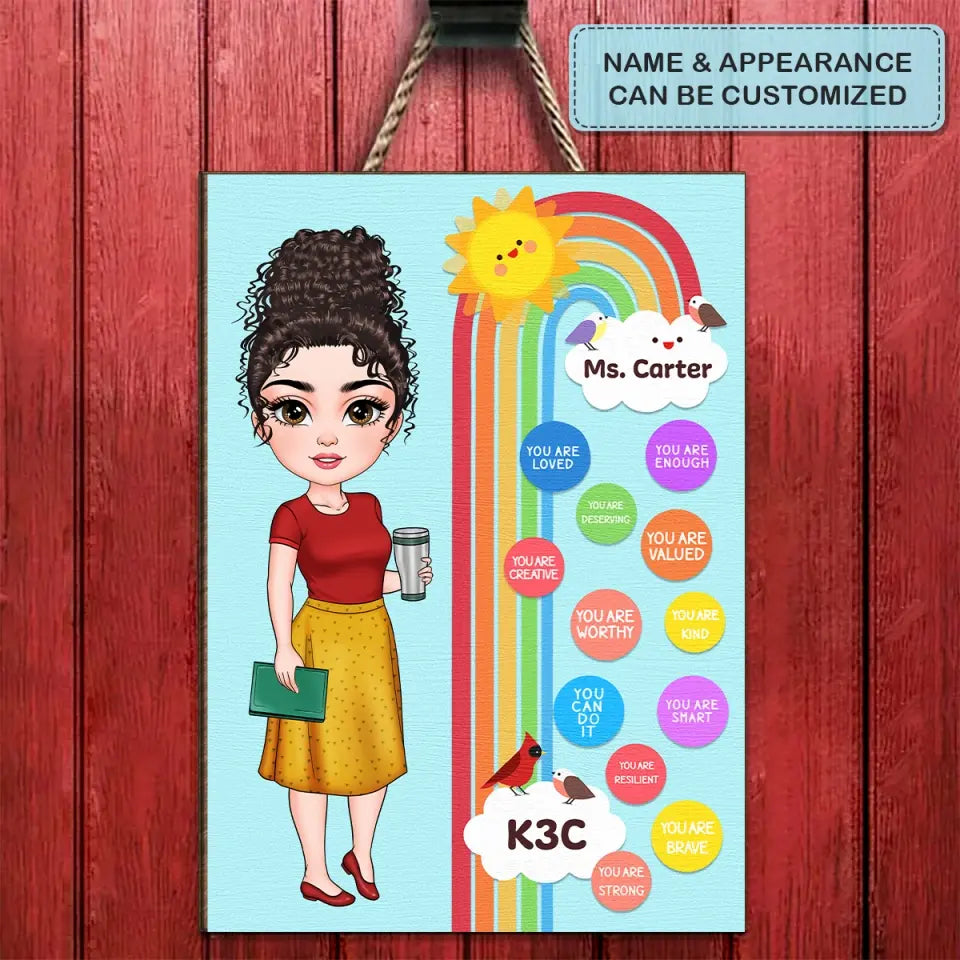 Personalized Custom Door Sign - Teacher's Day, Appreciation Gift For Teacher - Students In My Class