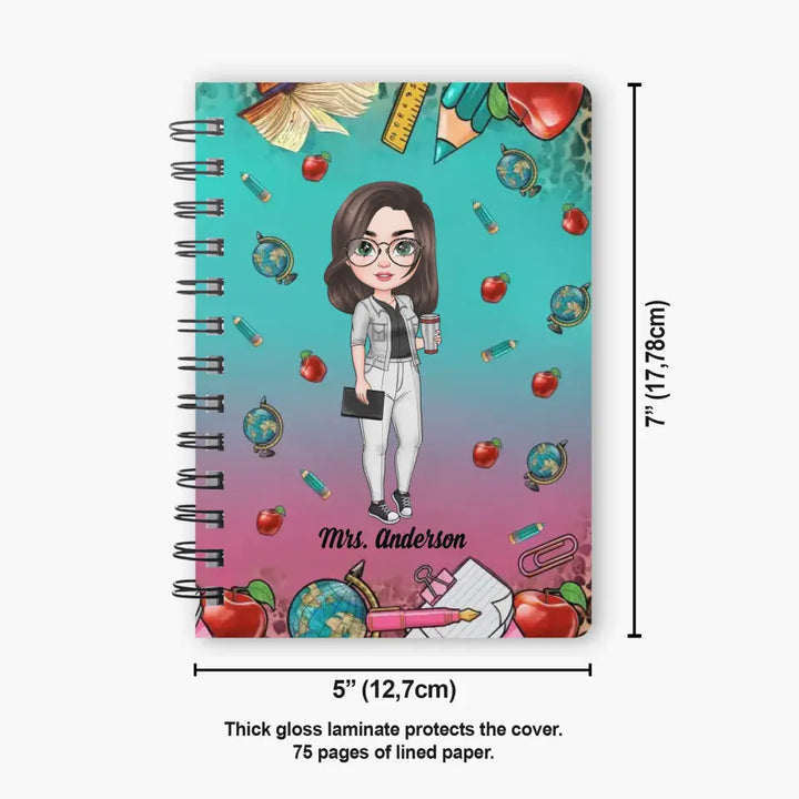 Personalized Custom Spiral Journal - Teacher's Day,  Appreciation Gift For Teacher - Y’All Gonna Learn Today