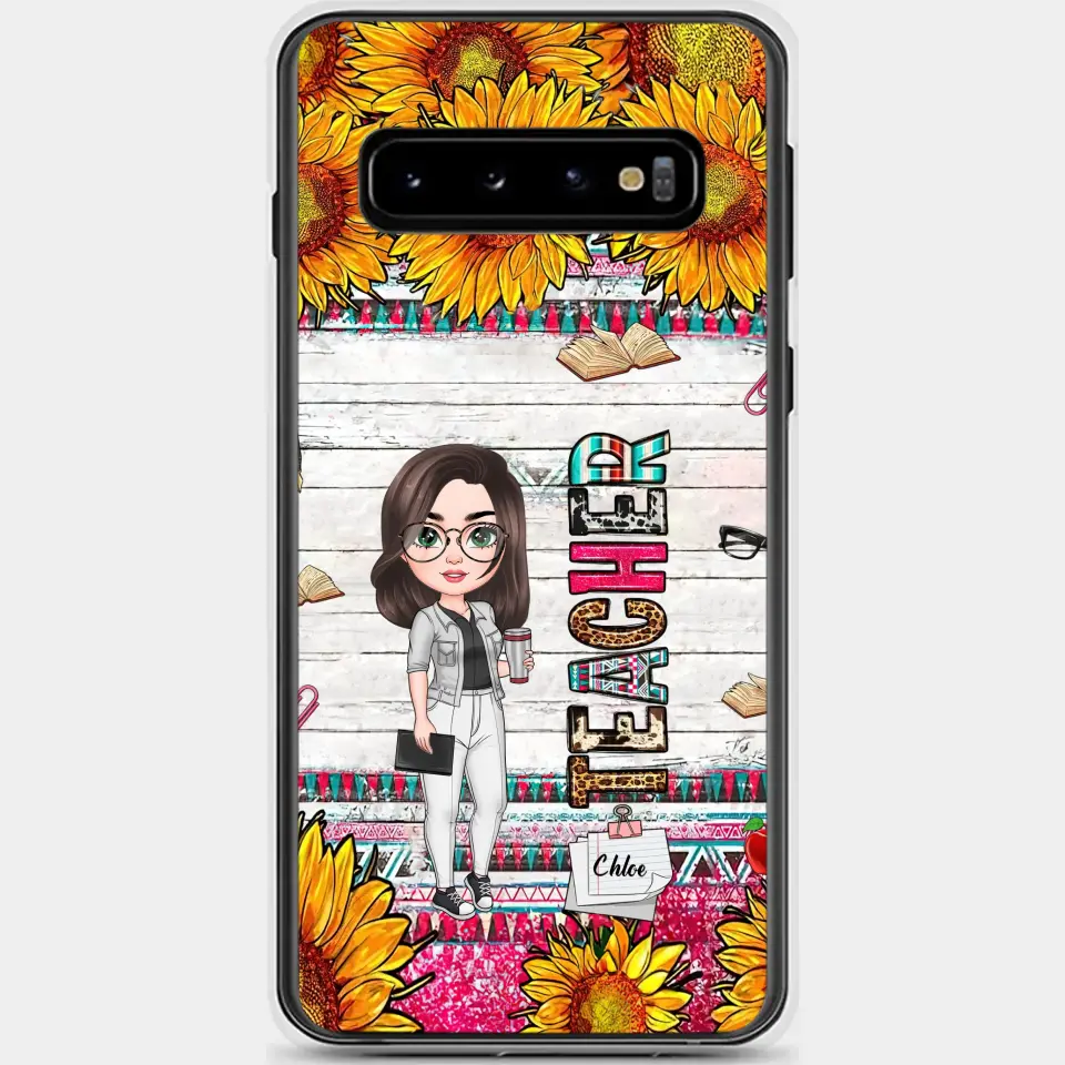 Personalized Custom Phone Case - Teacher's Day, Appreciation Gift For Teacher - Sunflower Teacher