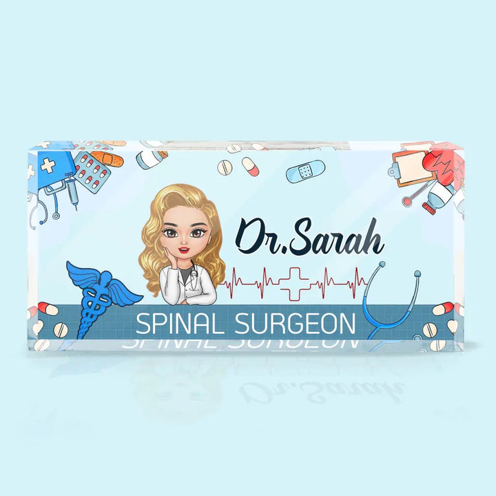 Personalized Custom Desk Plate - Nurse's Day, Appreciation Gift For Nurse, Doctor - Welcome To My Office  Desk Plate