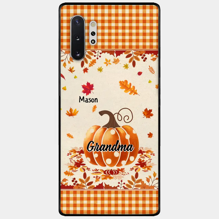 Personalized Custom Phone Case - Fall, Mother's Day Gift For Mom, Grandma - Pumpkin Grandma