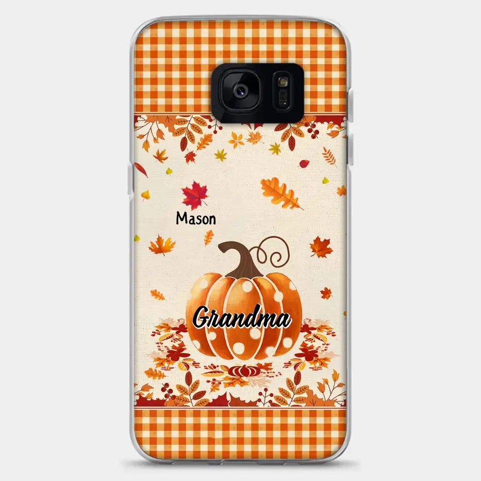 Personalized Custom Phone Case - Fall, Mother's Day Gift For Mom, Grandma - Pumpkin Grandma