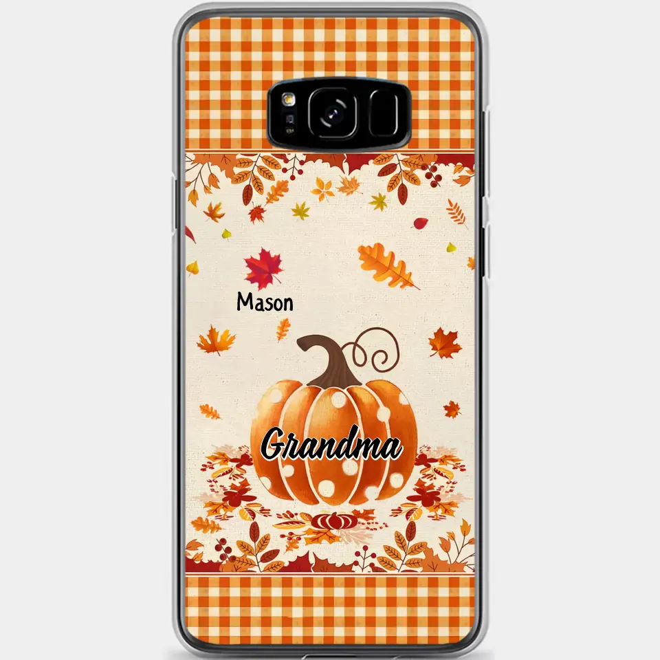 Personalized Custom Phone Case - Fall, Mother's Day Gift For Mom, Grandma - Pumpkin Grandma