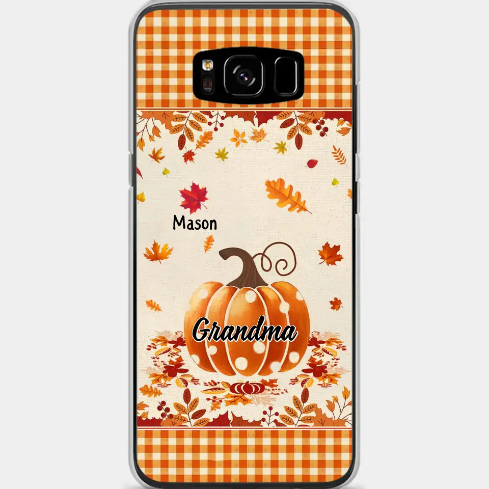 Personalized Custom Phone Case - Fall, Mother's Day Gift For Mom, Grandma - Pumpkin Grandma