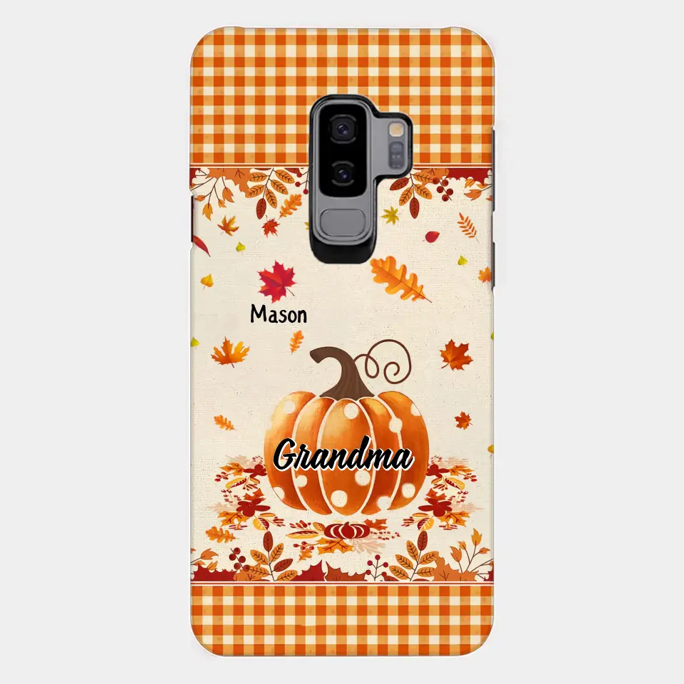 Personalized Custom Phone Case - Fall, Mother's Day Gift For Mom, Grandma - Pumpkin Grandma