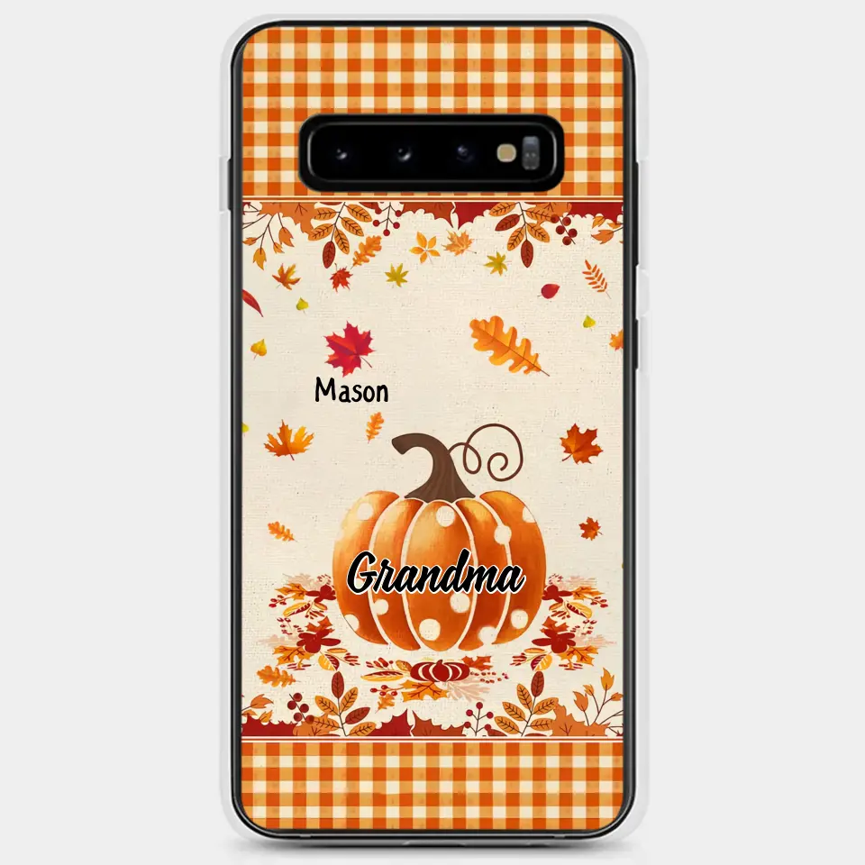 Personalized Custom Phone Case - Fall, Mother's Day Gift For Mom, Grandma - Pumpkin Grandma