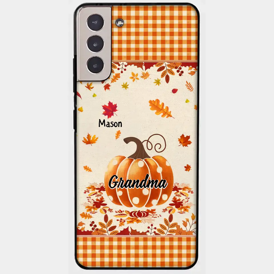 Personalized Custom Phone Case - Fall, Mother's Day Gift For Mom, Grandma - Pumpkin Grandma