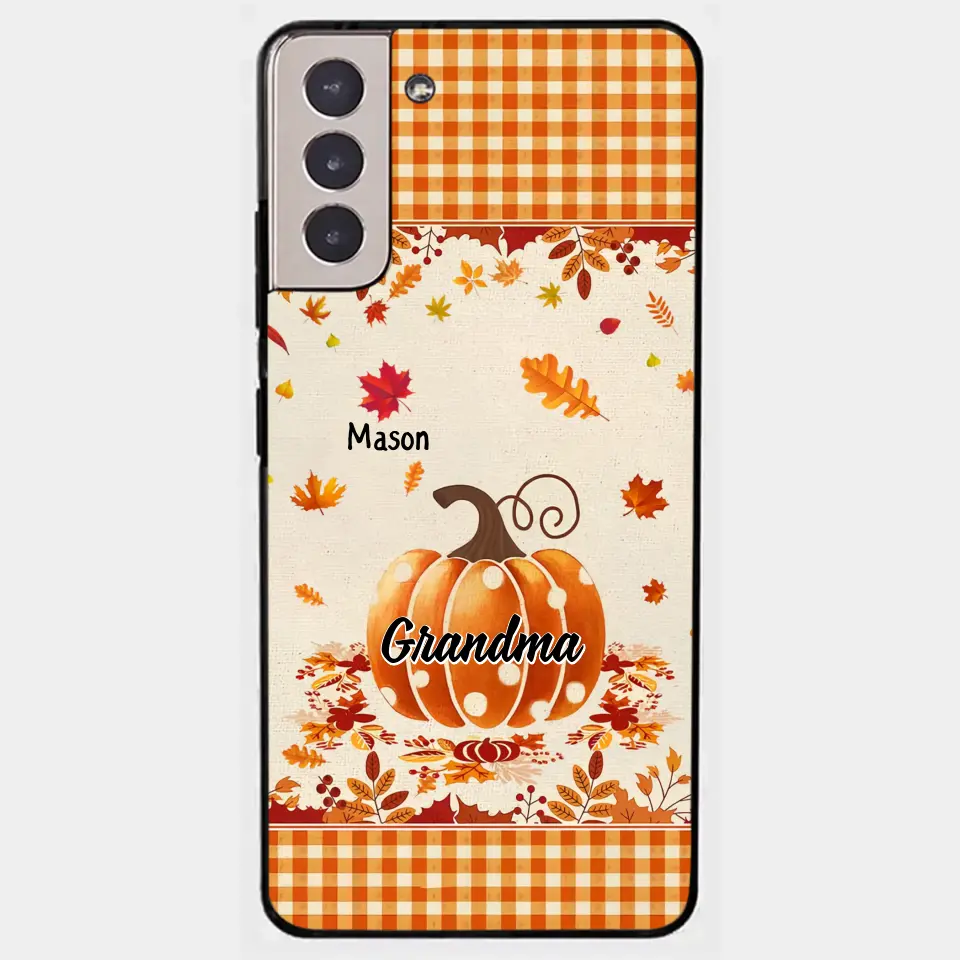 Personalized Custom Phone Case - Fall, Mother's Day Gift For Mom, Grandma - Pumpkin Grandma