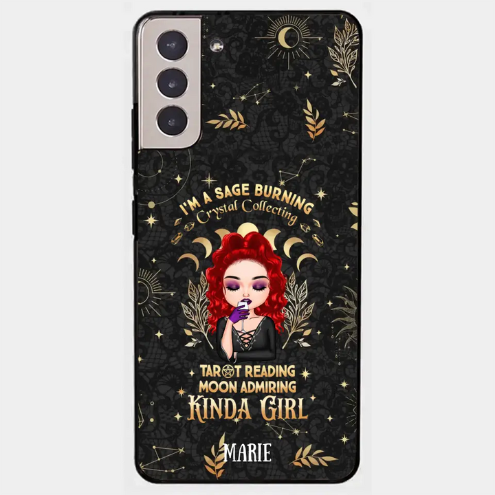 Personalized Custom Phone Case - Halloween Gift For Witch - I'm A Sage Burning Crystal Collecting Kinda Girl