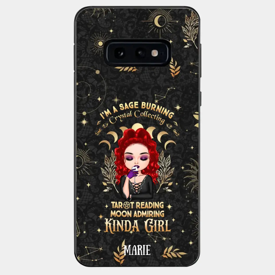Personalized Custom Phone Case - Halloween Gift For Witch - I'm A Sage Burning Crystal Collecting Kinda Girl
