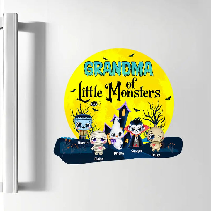 Personalized Custom Decal - Halloween Gift For Grandma, Mom, Family Members - Grandma Of Little Monsters