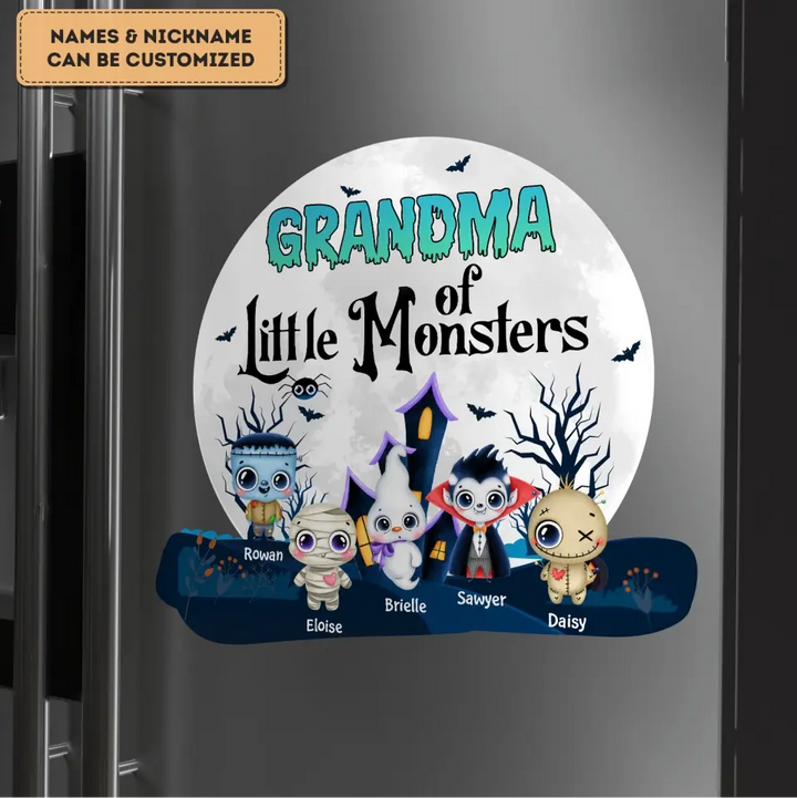 Personalized Custom Decal - Halloween Gift For Grandma, Mom, Family Members - Grandma Of Little Monsters