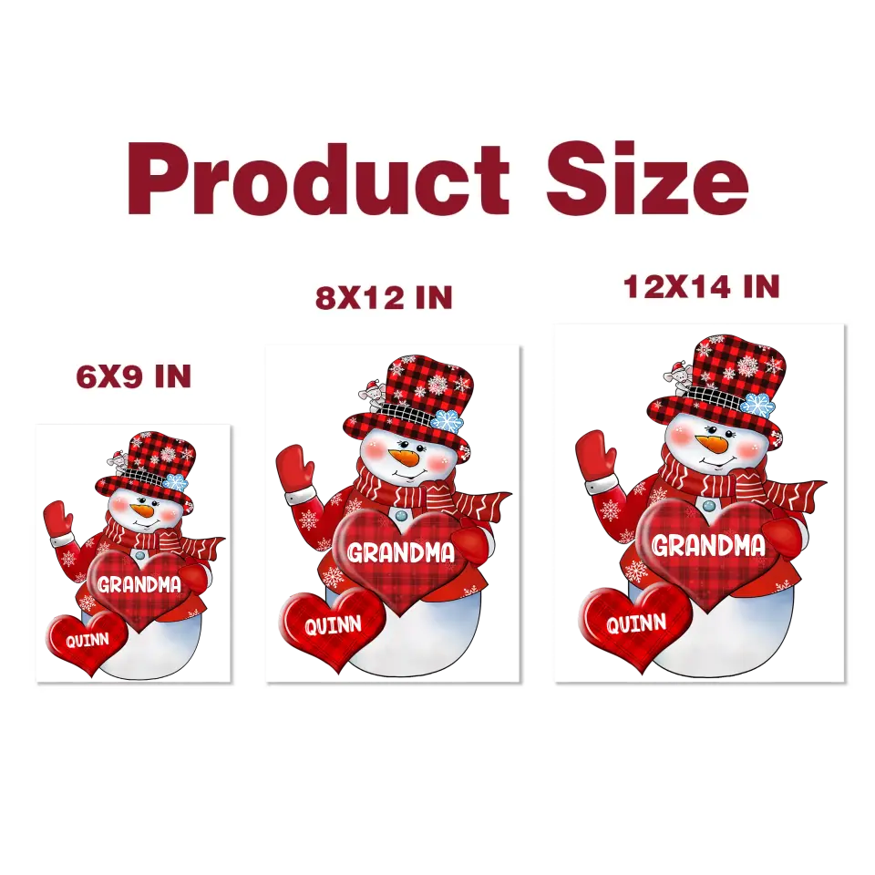 Christmas Grandma Hearts - Personalized Custom Decal - Christmas, Winter Gift For Grandma, Mom