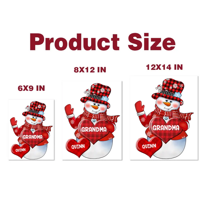 Christmas Grandma Hearts - Personalized Custom Decal - Christmas, Winter Gift For Grandma, Mom
