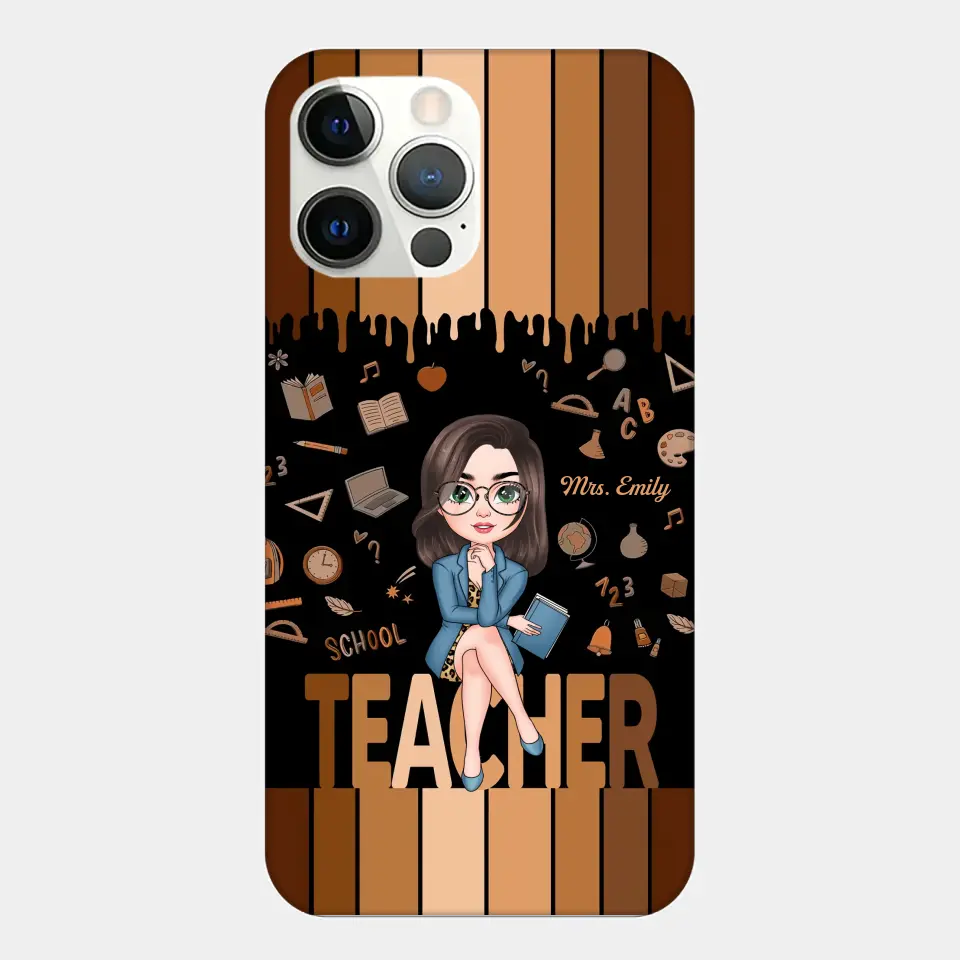 Love Teacher Life - Personalized Custom Phone Case - Teacher's Day, Appreciation Gift For Teacher