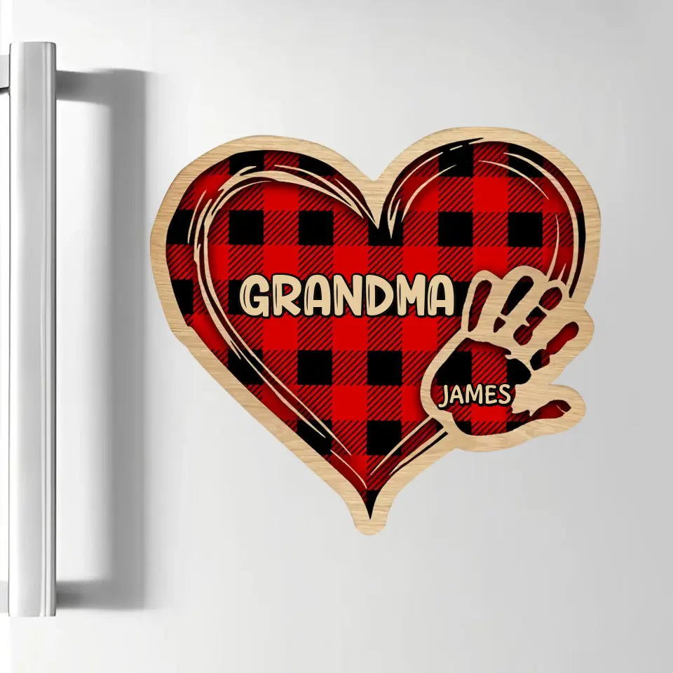 Grandma Christmas Hand Prints - Personalized Custom Decal - Christmas Gift For Grandma, Mother