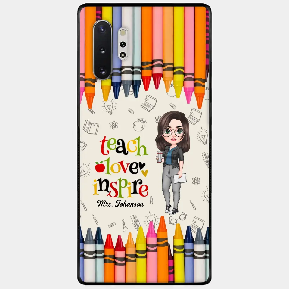 Personalized Custom Phone Case - Teacher's Day, Appreciation Gift For Teacher - Teach Love Inspire