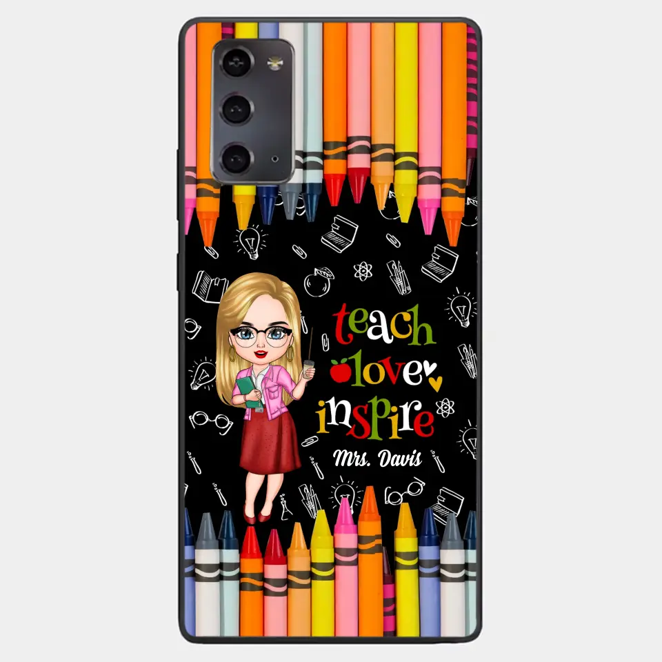 Personalized Custom Phone Case - Teacher's Day Gift For Teacher - Teach Love Inspire