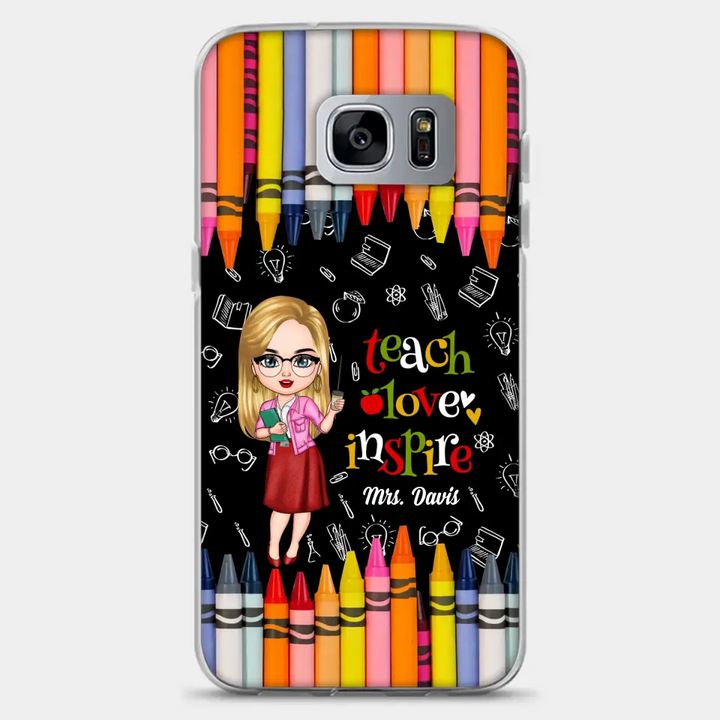 Personalized Custom Phone Case - Teacher's Day Gift For Teacher - Teach Love Inspire