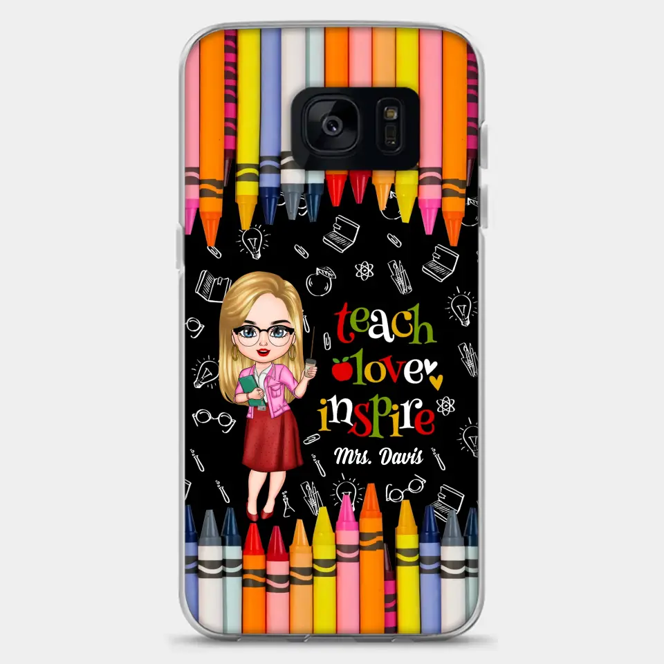 Personalized Custom Phone Case - Teacher's Day Gift For Teacher - Teach Love Inspire