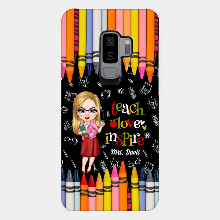 Personalized Custom Phone Case - Teacher's Day Gift For Teacher - Teach Love Inspire