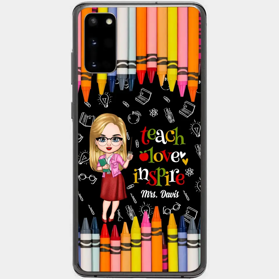 Personalized Custom Phone Case - Teacher's Day Gift For Teacher - Teach Love Inspire
