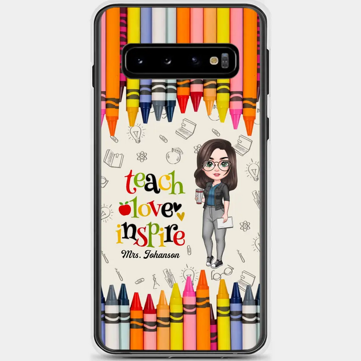 Personalized Custom Phone Case - Teacher's Day, Appreciation Gift For Teacher - Teach Love Inspire
