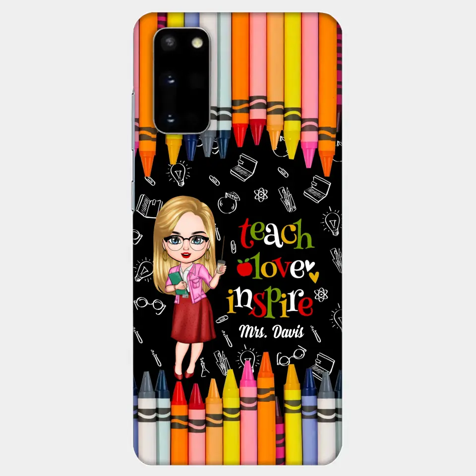 Personalized Custom Phone Case - Teacher's Day Gift For Teacher - Teach Love Inspire