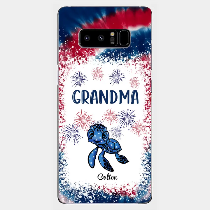 Personalized Custom Phone Case - 4th Of July, Mother's Day, Birthday Gift For Mom, Grandma - Grandma's Turtle