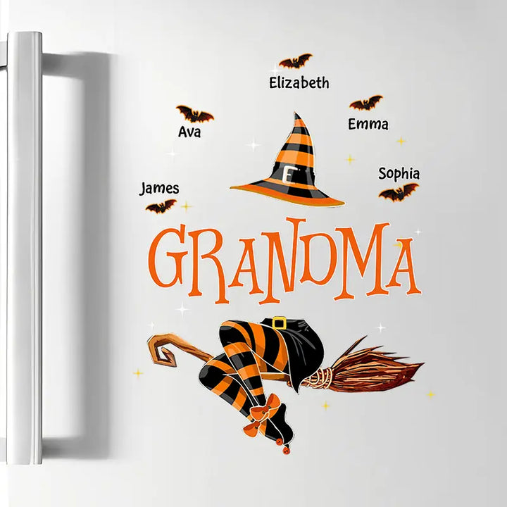 Grandma Witch V2 - Personalized Custom Decal - Halloween Gift For Grandma, Mother