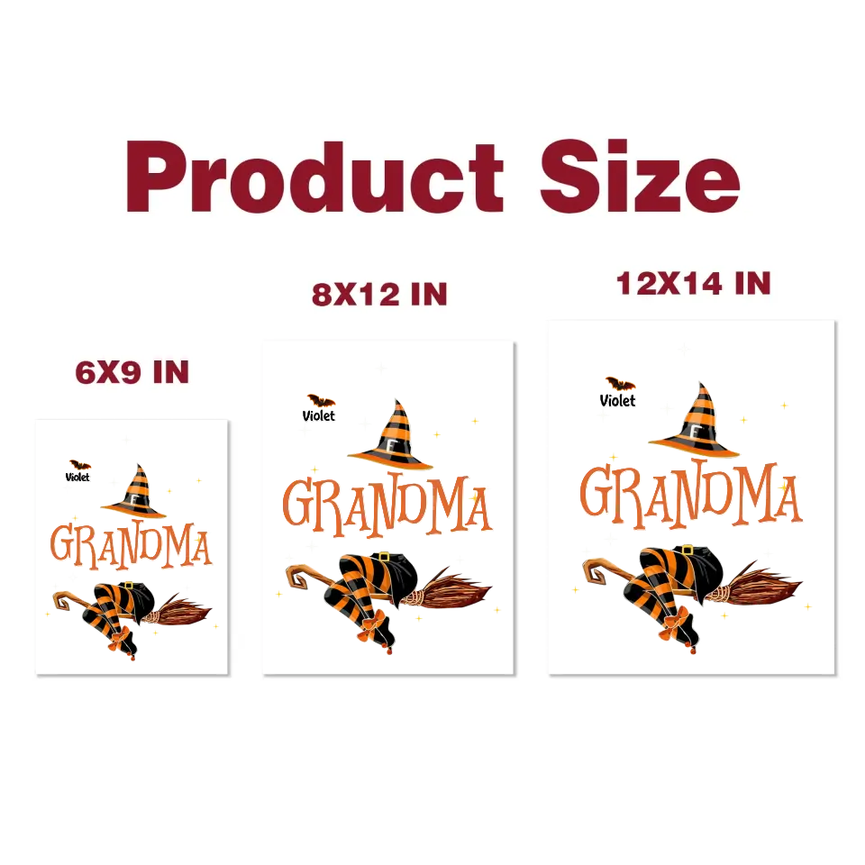 Grandma Witch V2 - Personalized Custom Decal - Halloween Gift For Grandma, Mother