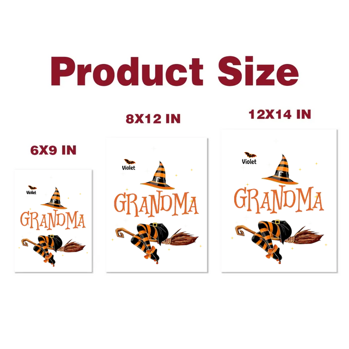 Grandma Witch V2 - Personalized Custom Decal - Halloween Gift For Grandma, Mother