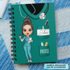 Nurse Life Pretty Doll - Personalized Custom Spiral Journal - Nurse&#39;s Day, Appreciation Gift For Nurse