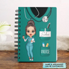Nurse Life Pretty Doll - Personalized Custom Spiral Journal - Nurse&#39;s Day, Appreciation Gift For Nurse