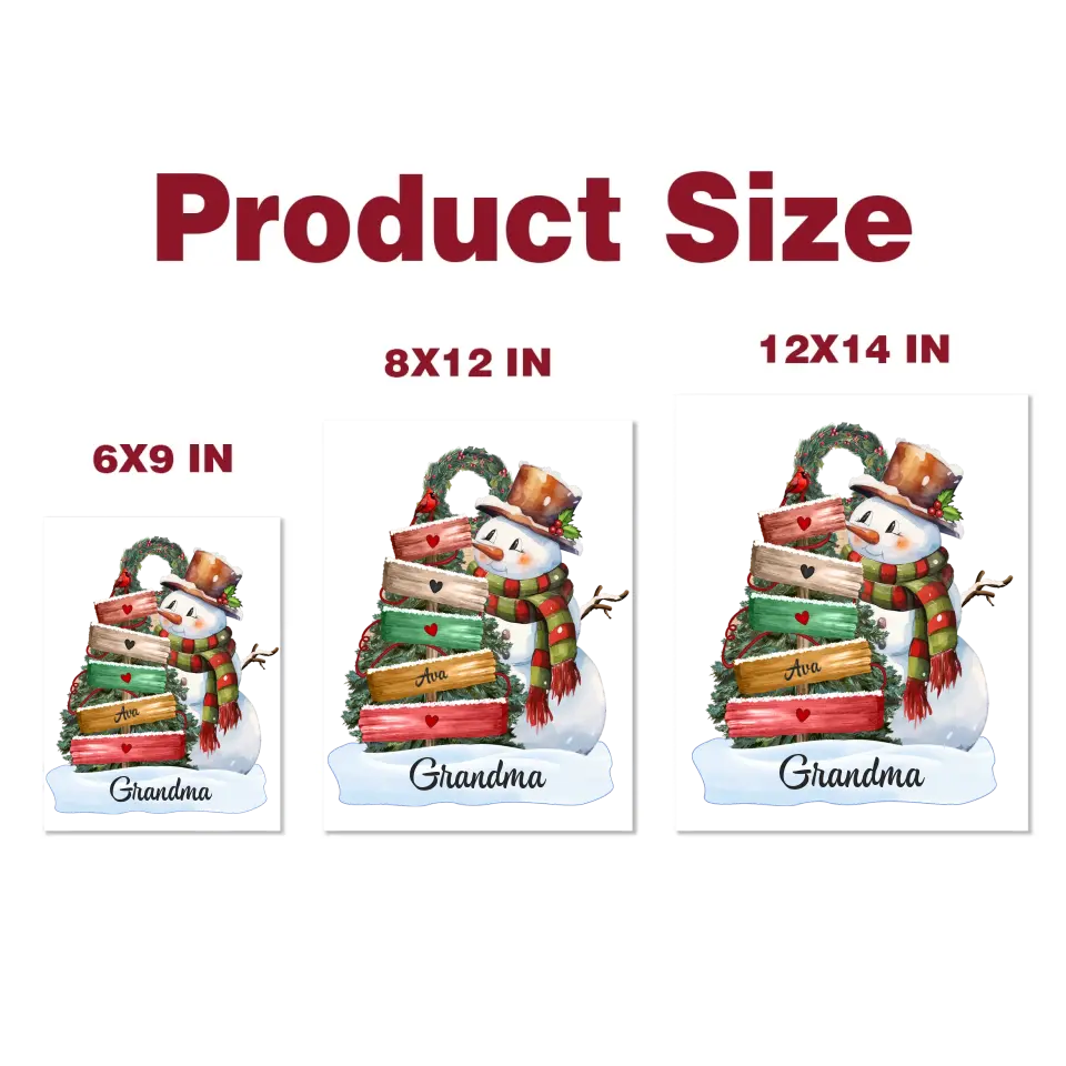 Grandma Snowman Christmas - Personalized Custom Decal - Christmas Gift For Family Members, Grandma, Mom