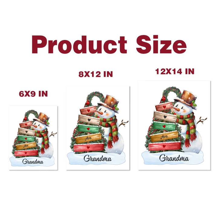 Grandma Snowman Christmas - Personalized Custom Decal - Christmas Gift For Family Members, Grandma, Mom