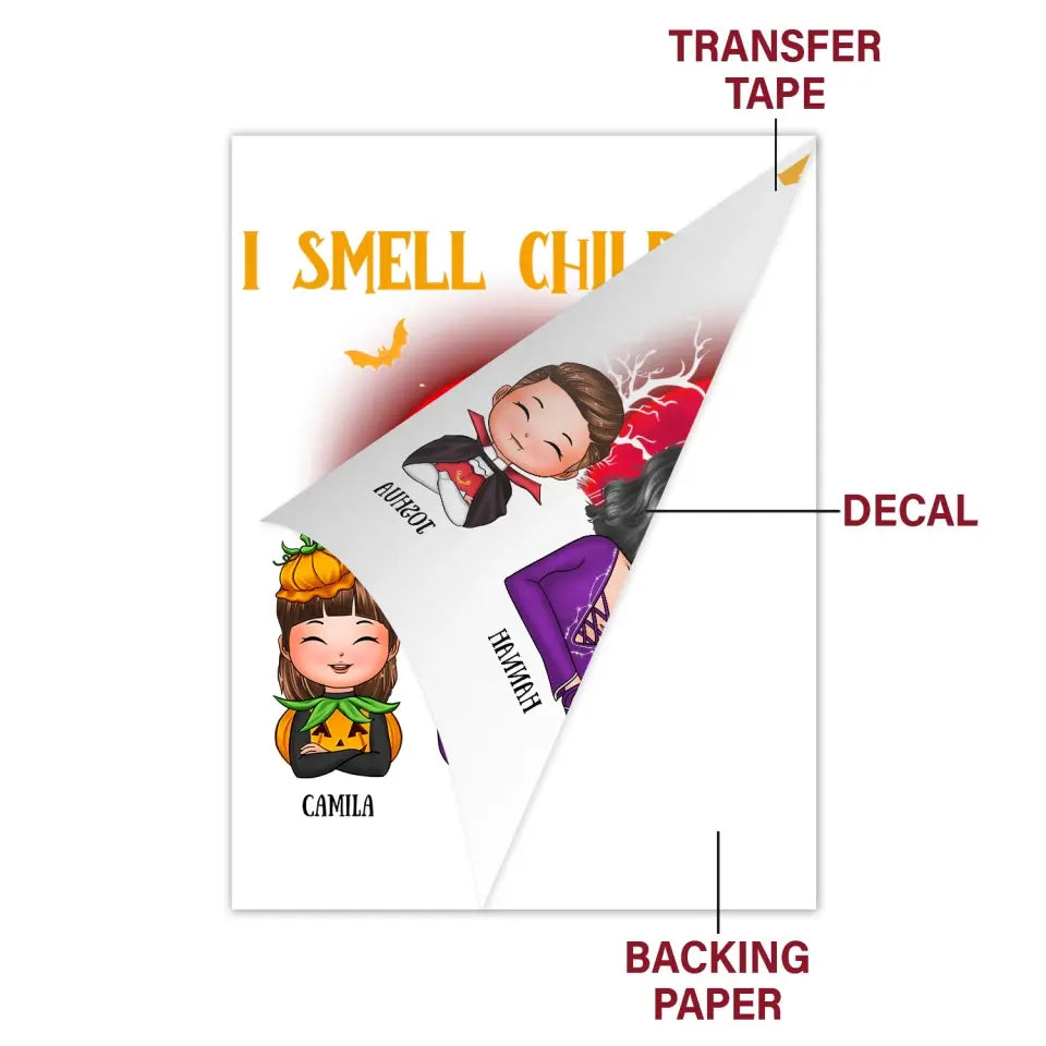 I Smell Children - Personalized Custom Decal - Halloween Gift For Grandma, Mom