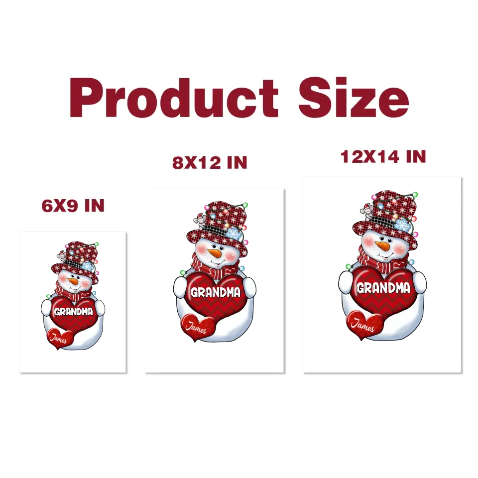 Grandma Snowman's Sweethearts - Personalized Custom Decal - Christmas Gift For Grandma
