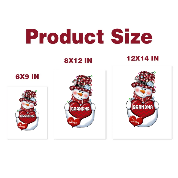 Grandma Snowman's Sweethearts - Personalized Custom Decal - Christmas Gift For Grandma