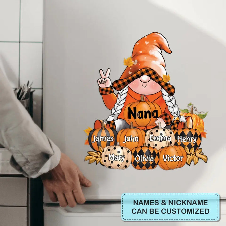Nana's Pumpkins - Personalized Custom Decal - Halloween, Fall Gift For Grandma, Mom