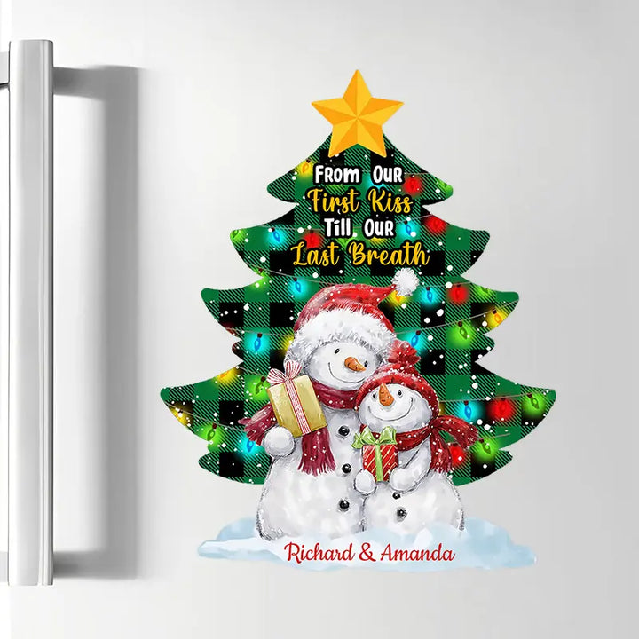From Our First Kiss Till Our Last Breath - Personalized Custom Decal - Christmas, Winter Gift For Grandma, Mom, Grandpa, Dad, Couple, Family Members