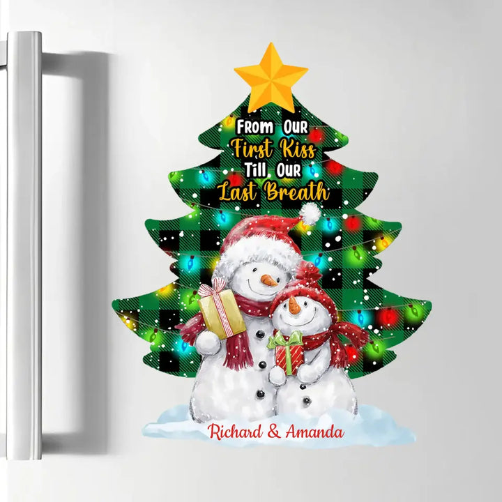 From Our First Kiss Till Our Last Breath - Personalized Custom Decal - Christmas, Winter Gift For Grandma, Mom, Grandpa, Dad, Couple, Family Members