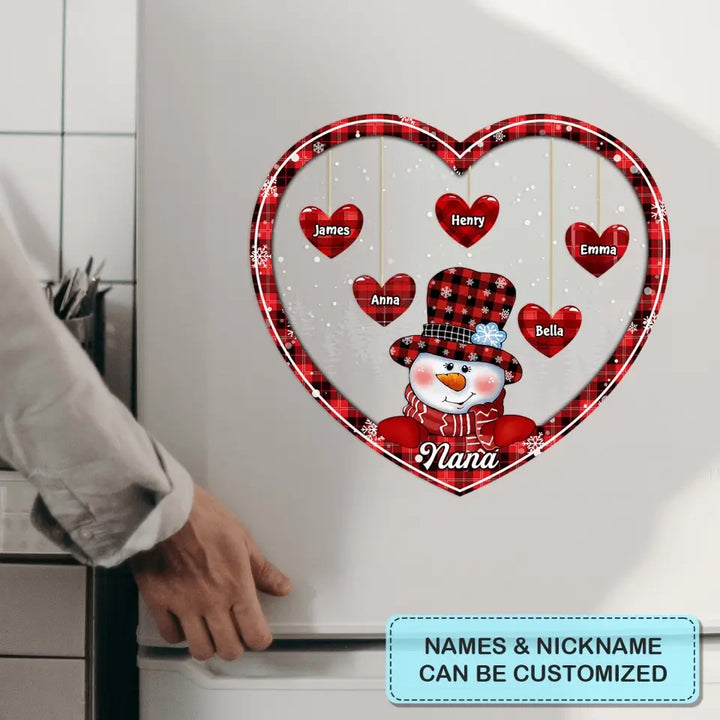 Nana's Little Hearts - Personalized Custom Decal - Christmas, Winter Gift For Grandma, Mom