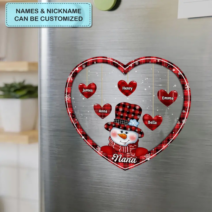 Nana's Little Hearts - Personalized Custom Decal - Christmas, Winter Gift For Grandma, Mom