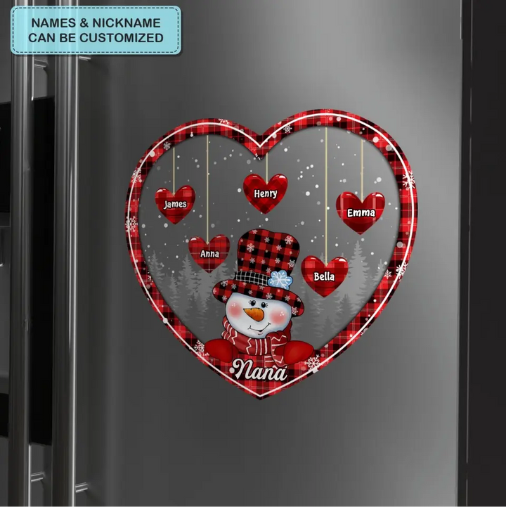 Nana's Little Hearts - Personalized Custom Decal - Christmas, Winter Gift For Grandma, Mom