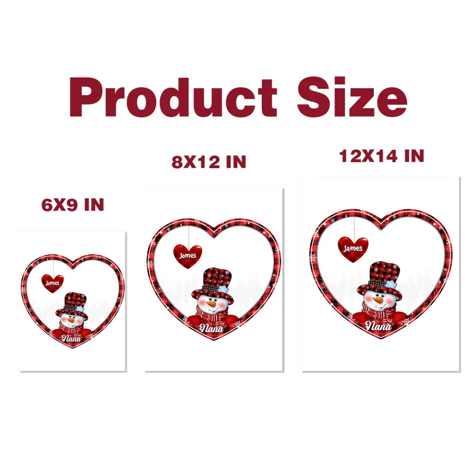 Nana's Little Hearts - Personalized Custom Decal - Christmas, Winter Gift For Grandma, Mom