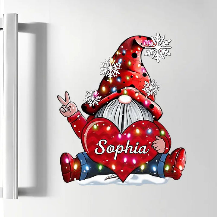 Christmas Gnome Light - Personalized Custom Decal - Christmas, Winter Gift For Mom, Grandma, Family Members